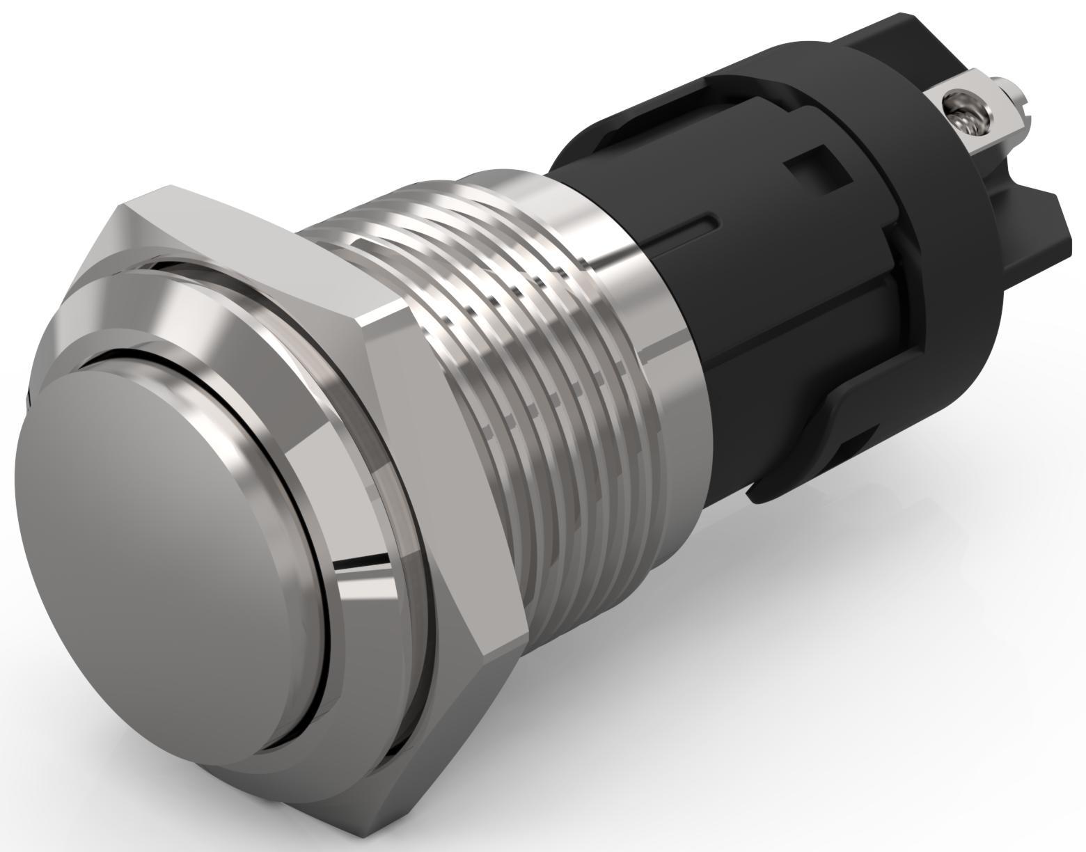 EAO 82 Series Push Button Switch, Latching, Panel Mount, 16mm Cutout, SPDT, 240V, IP65, IP67