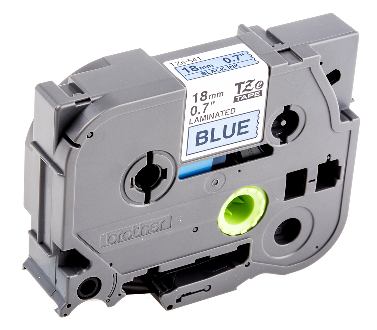 Brother Black on Blue Label Printer Tape, 8 m Length, 18 mm Width