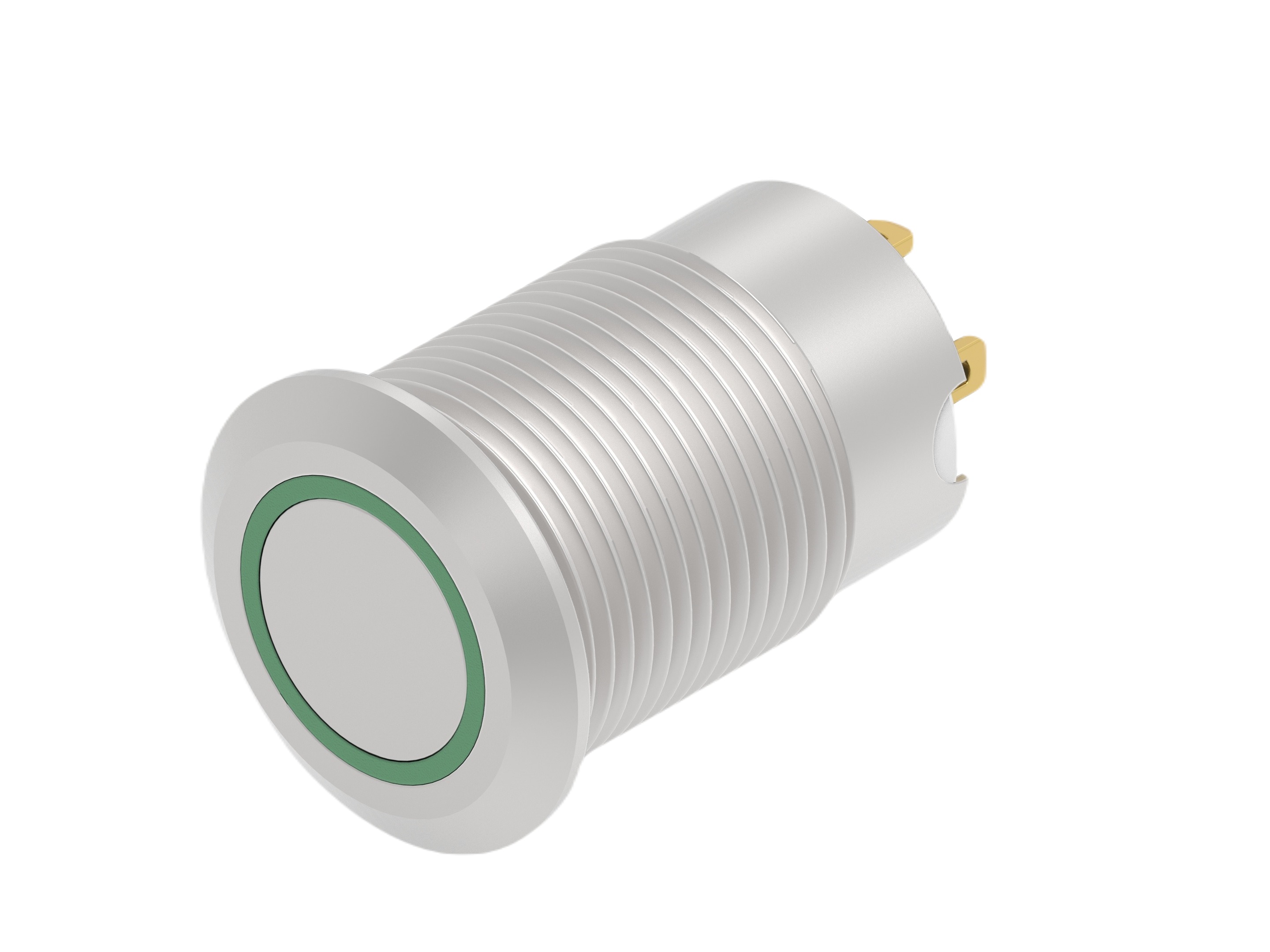 TE Connectivity AV 12 Series Illuminated Push Button Switch, Momentary, Screw Mount, 12mm Cutout, SPST, Red/Green LED,