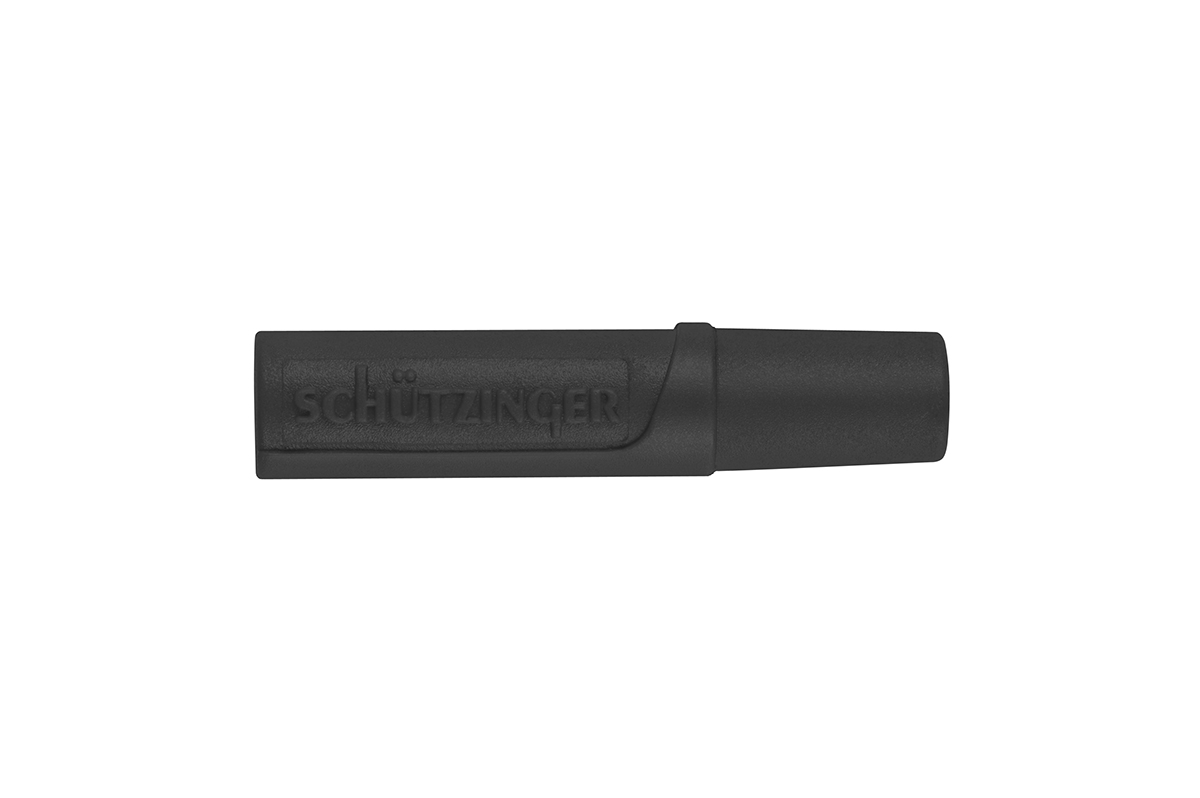 Schutzinger Black Female Banana Coupler, 2mm Connector, Solder Termination, 10A, 33 V ac, 70V dc, Nickel Plating