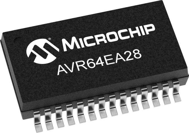 Microchip AVR64EA28-I/SS, 8 bit 8 Bit MCU, AVR DD Microcontroller, 20 MHz, 64kB EEPROM, FLASH, 28-Pin SSOP