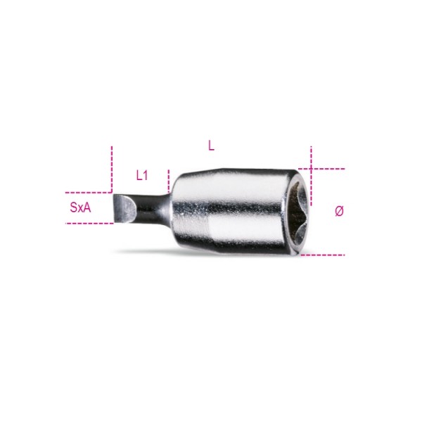 BETA Slotted Screwdriver Bit, 1.6 x 10 mm Tip