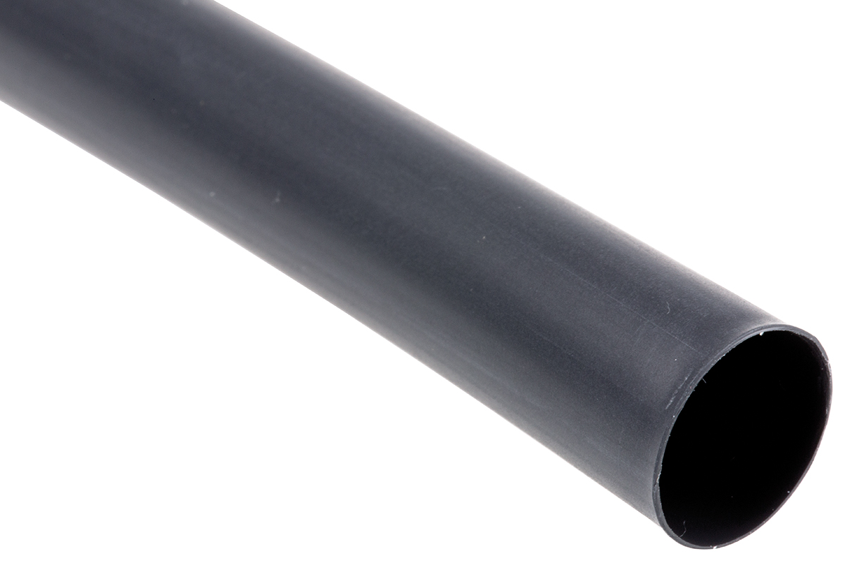 TE Connectivity Heat Shrink Tubing, Black 65.5mm Sleeve Dia. x 1.2m Length 3:1 Ratio, BSTS Series