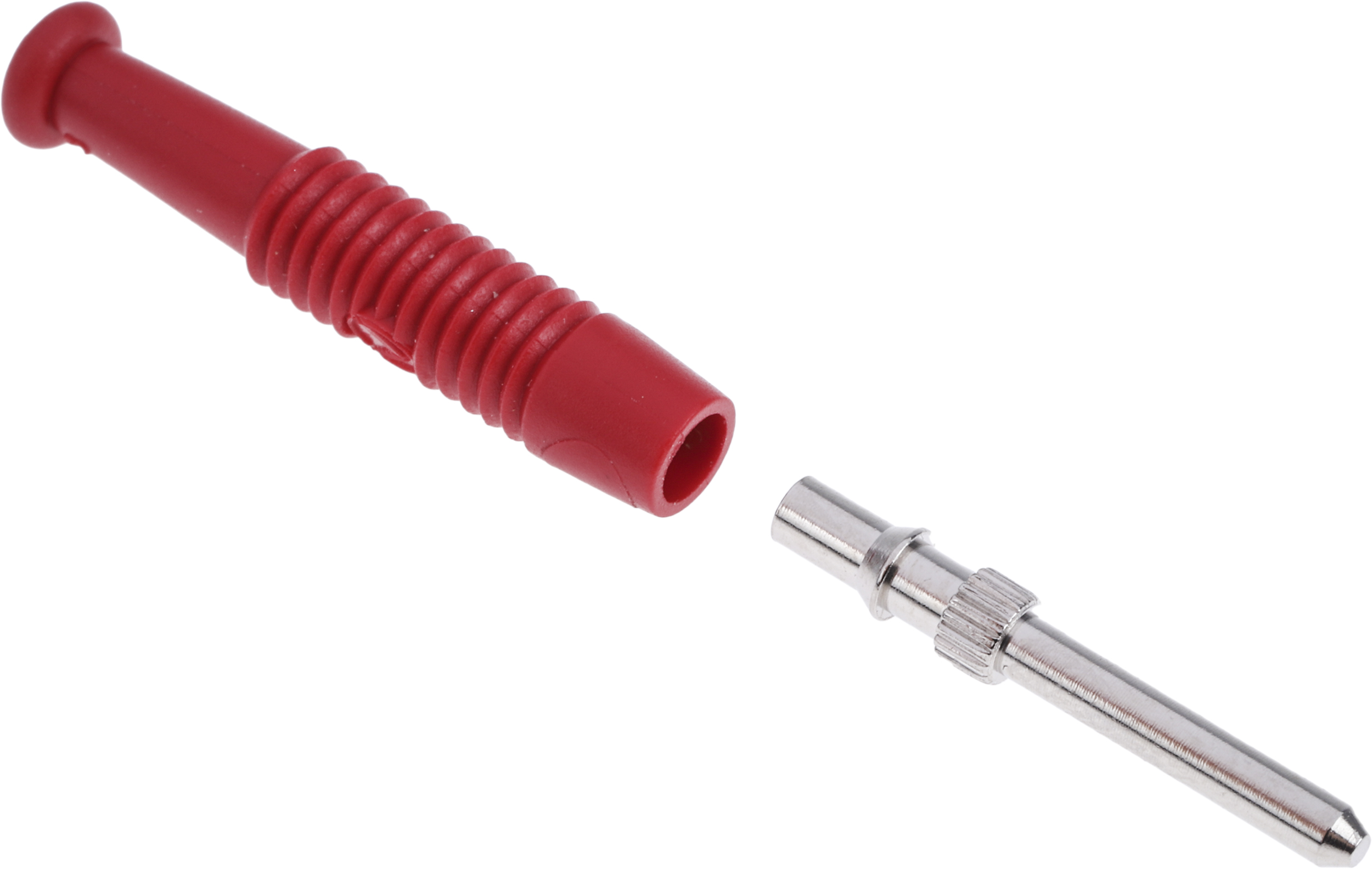 Hirschmann Test & Measurement Red Male Banana Plug, 2mm Connector, Solder Termination, 6A, 60V dc, Nickel Plating