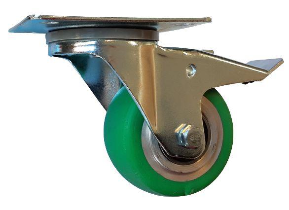 Guitel Hervieu Braked Swivel Castor Wheel, 180kg Capacity, 80mm Wheel