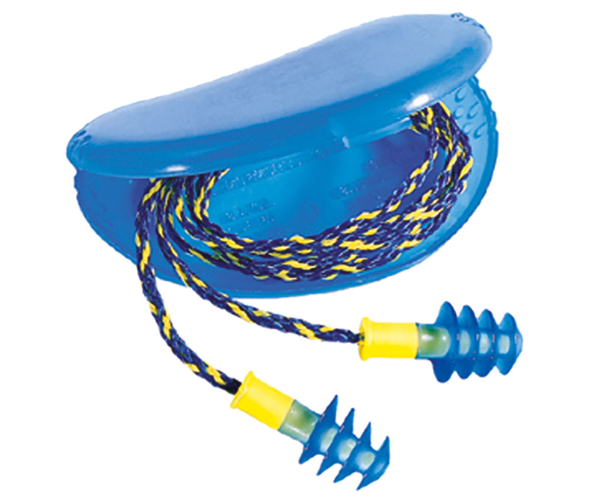 Honeywell Safety Blue, Yellow Reusable Corded Ear Plugs, 28dB Rated, 50 Pairs