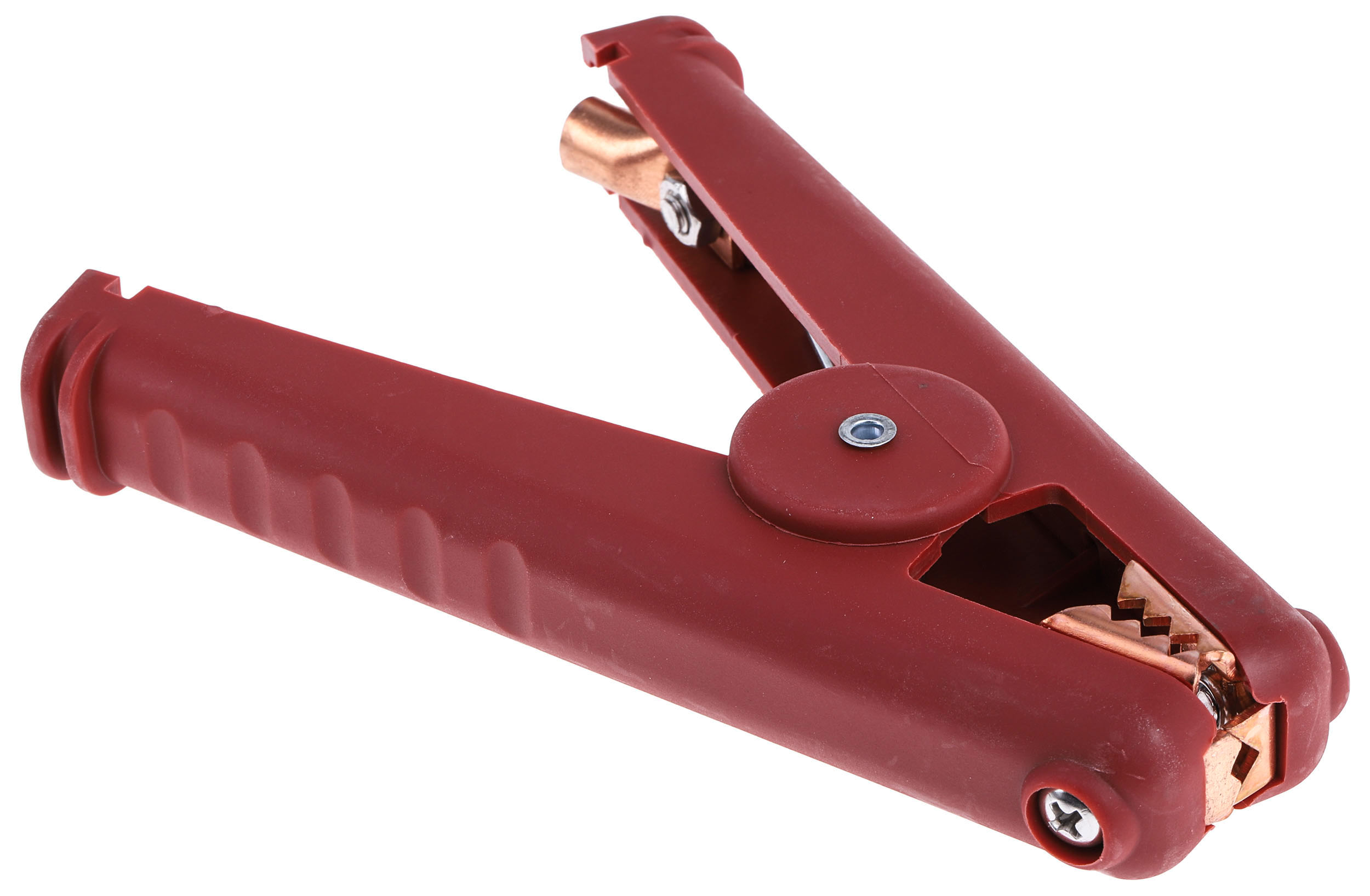 Mueller Electric Crocodile Clip, Copper Contact, 300A, Red
