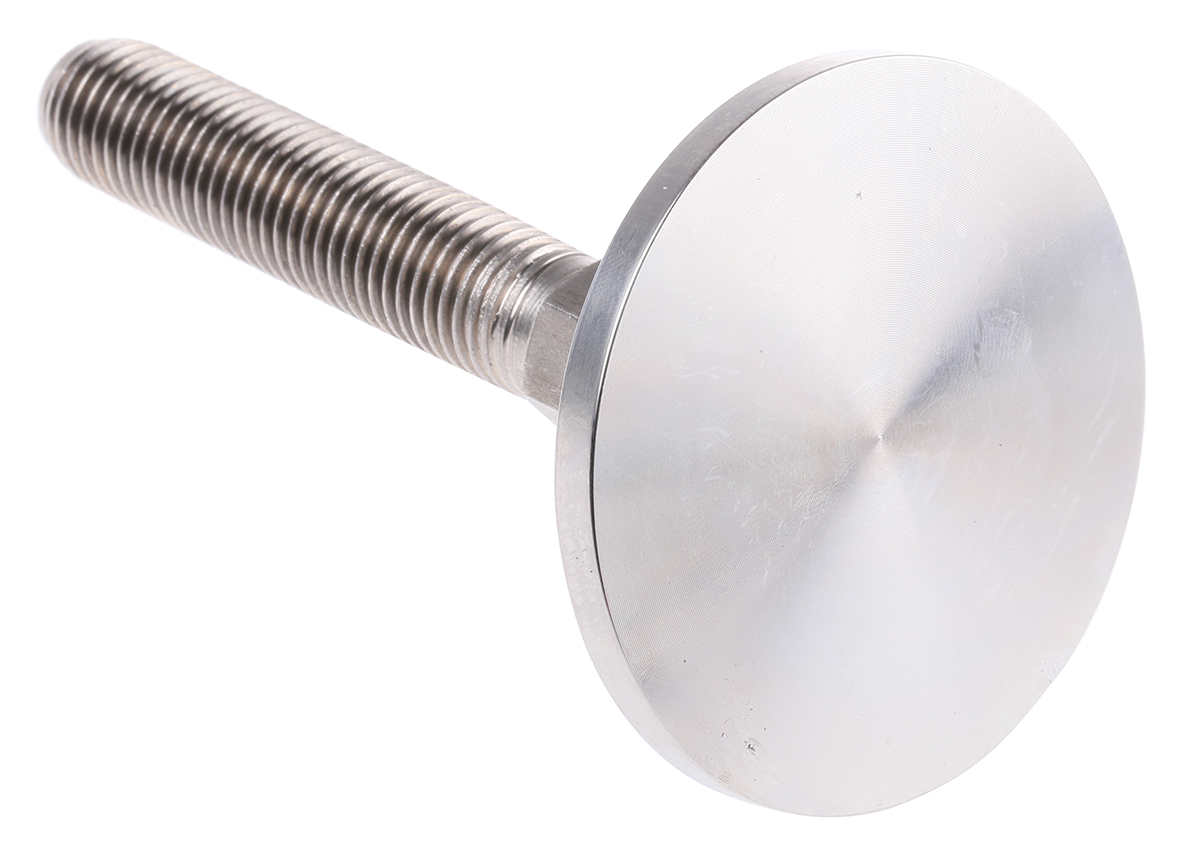 Nu-Tech Engineering M16 Stainless Steel Adjustable Foot, 2000kg Static Load Capacity 10° Tilt Angle