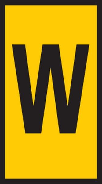 HellermannTyton WIC Snap On Cable Markers, Yellow, Pre-printed "W", 2 → 2.8mm Cable, for Cables and Wires,