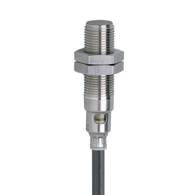 ifm electronic Inductive Threaded Barrel Proximity Sensor, M12, 4 mm Detection, PNP NO, 10 → 36 V dc