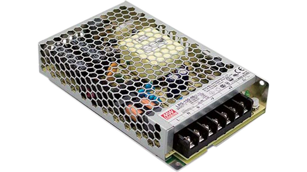 MEAN WELL Switching Power Supply, LRS-150-15, 15V dc, 10A, 150W, 1 Output, 264V ac Input Voltage