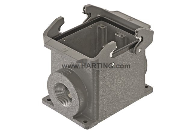 HARTING Han B Heavy Duty Power Connector Housing, M40 Thread, Side Entry