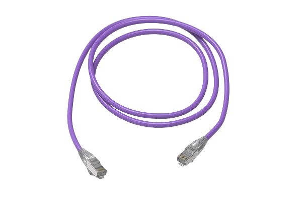 HellermannTyton Connectivity, 60m Cat6a, Purple RJ45 to RJ45, F/FTP, Terminated