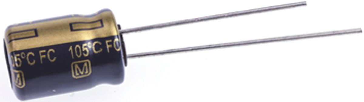 Panasonic 470μF Aluminium Electrolytic Capacitor 10V dc, Radial, Through Hole - EEUFC1A471