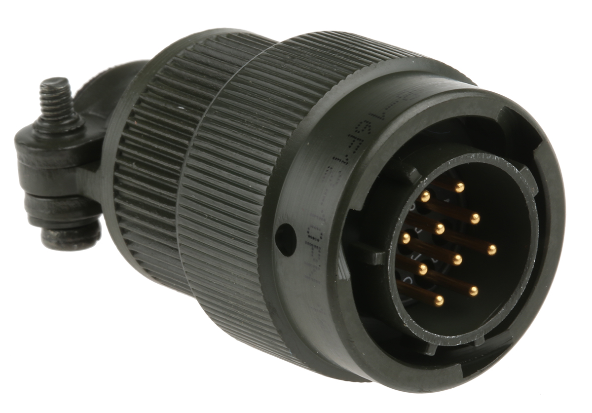 Amphenol Limited, 62GB 10 Way Cable Mount MIL Spec Circular Connector PlugOlive, Pin Contacts,Shell Size 12, Bayonet