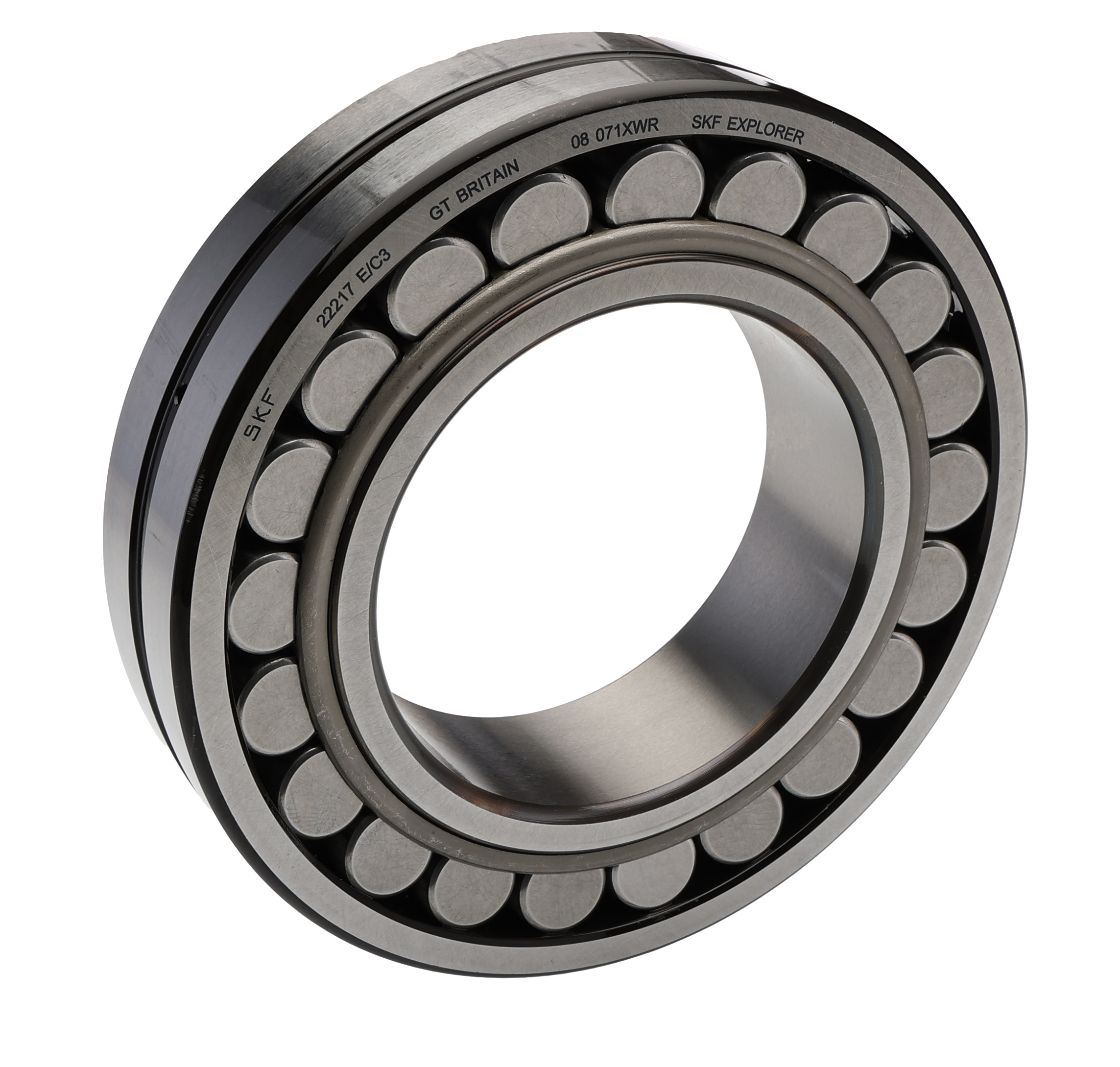 SKF 22217 E/C3 Parallel 85 mm ID Spherical Roller Bearing, 150 mm OD