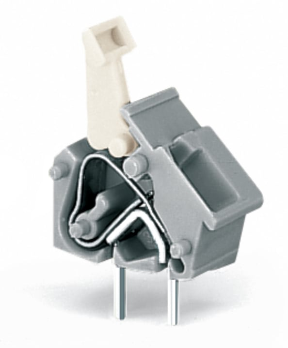WAGO 256 Series PCB Connector, 1-Contact, 7.5/7.62mm Pitch, Through Hole Mount, 1-Row, Push In Termination
