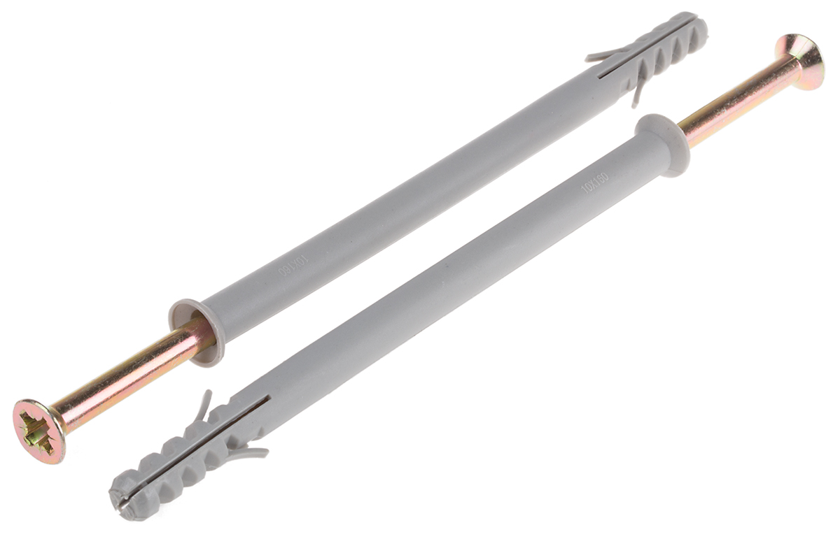 RS PRO Nylon Frame Fixings, fixing hole diameter 10mm, length 160mm