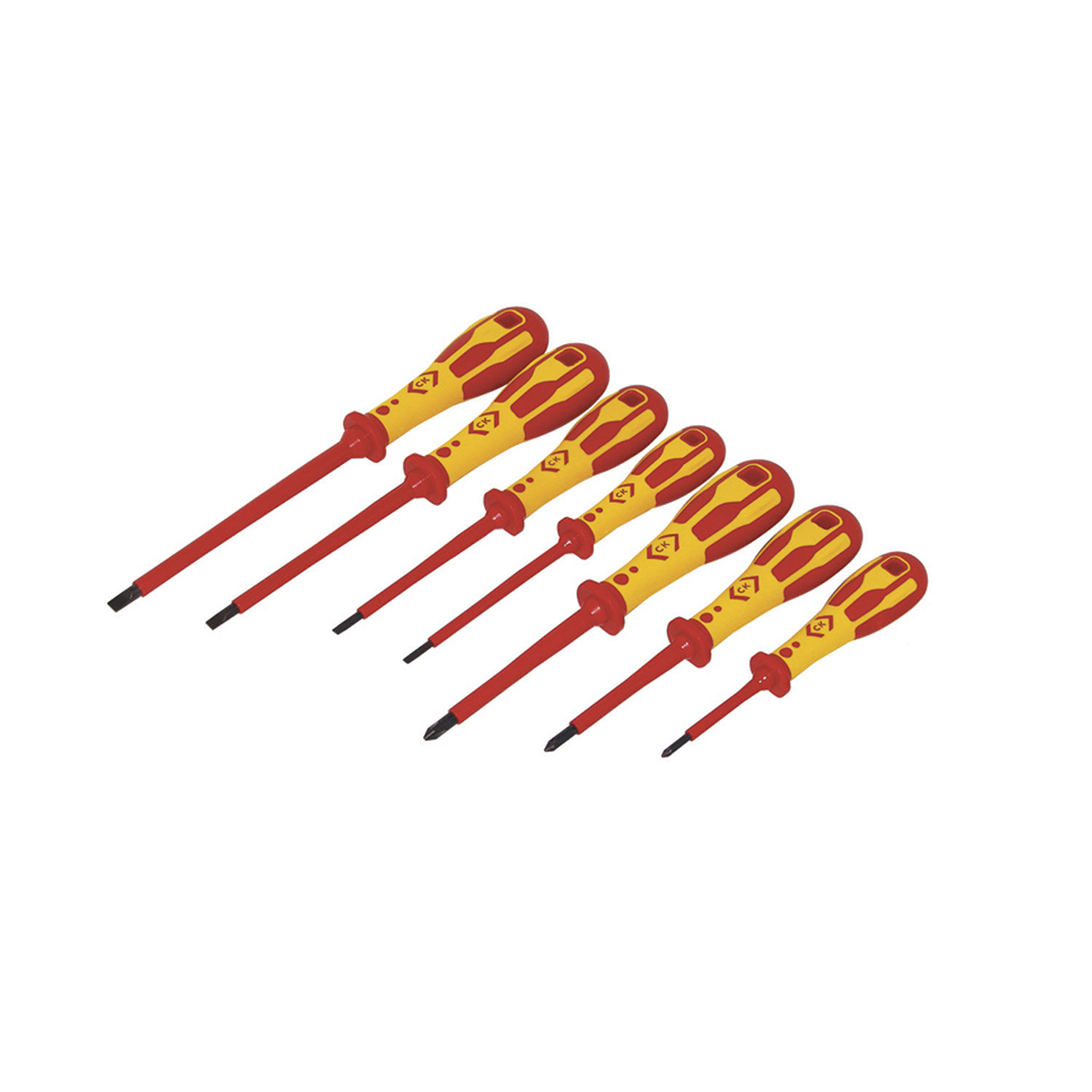 CK T49192D Phillips; Slotted Insulated Screwdriver Set, 7-Piece