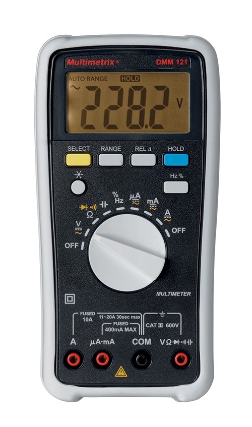 Chauvin Arnoux DMM121 Handheld Digital Multimeter, 10A ac Max, 10A dc Max