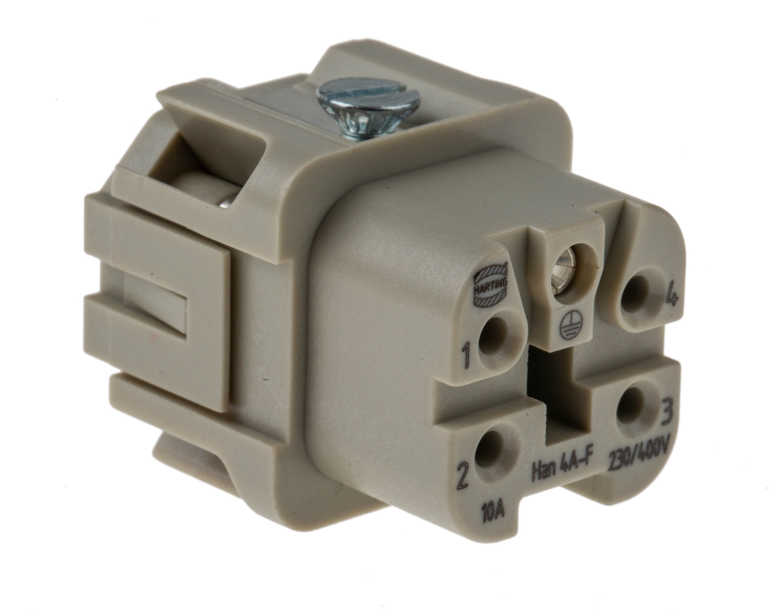 HARTING Heavy Duty Power Connector Insert, 10A, Female, Han A Series, 4 Contacts