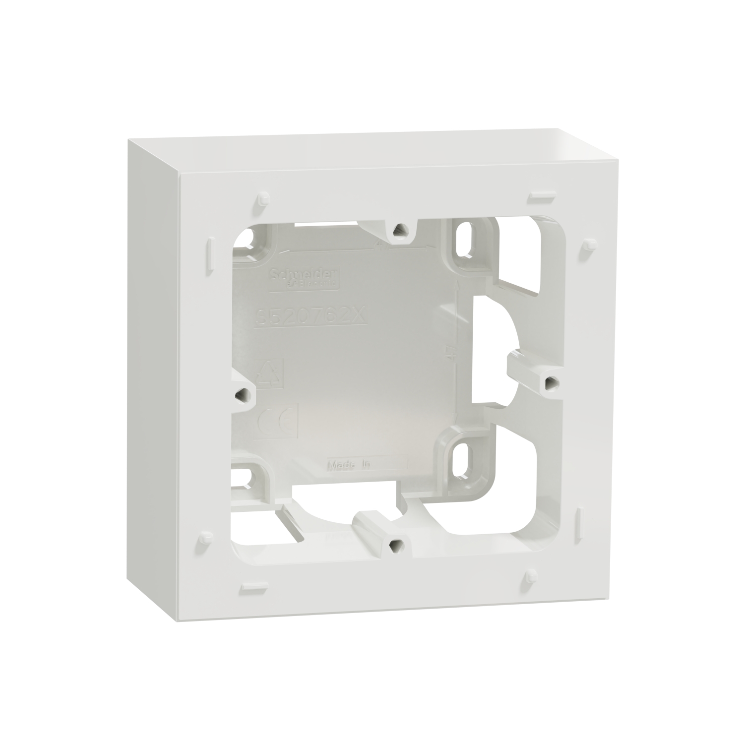 Schneider Electric Odace White Gloss Thermoplastic Junction Box,  Surface Mount, 1 Gangs, 213 x 60mm