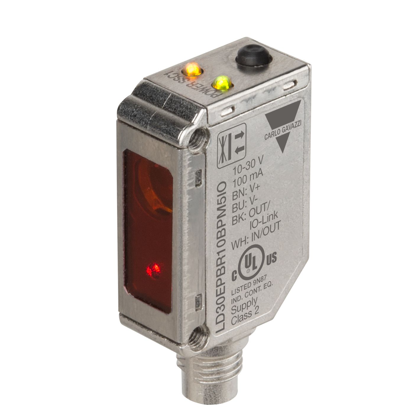 Carlo Gavazzi Through Beam Photoelectric Sensor, Rectangular Sensor, 100 mm Detection Range IO-LINK