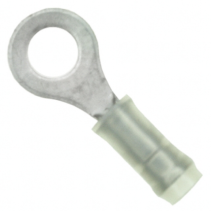TE Connectivity, PIDG Insulated Ring Terminal, M4 Stud Size, 0.2mm² to 0.5mm² Wire Size, Natural