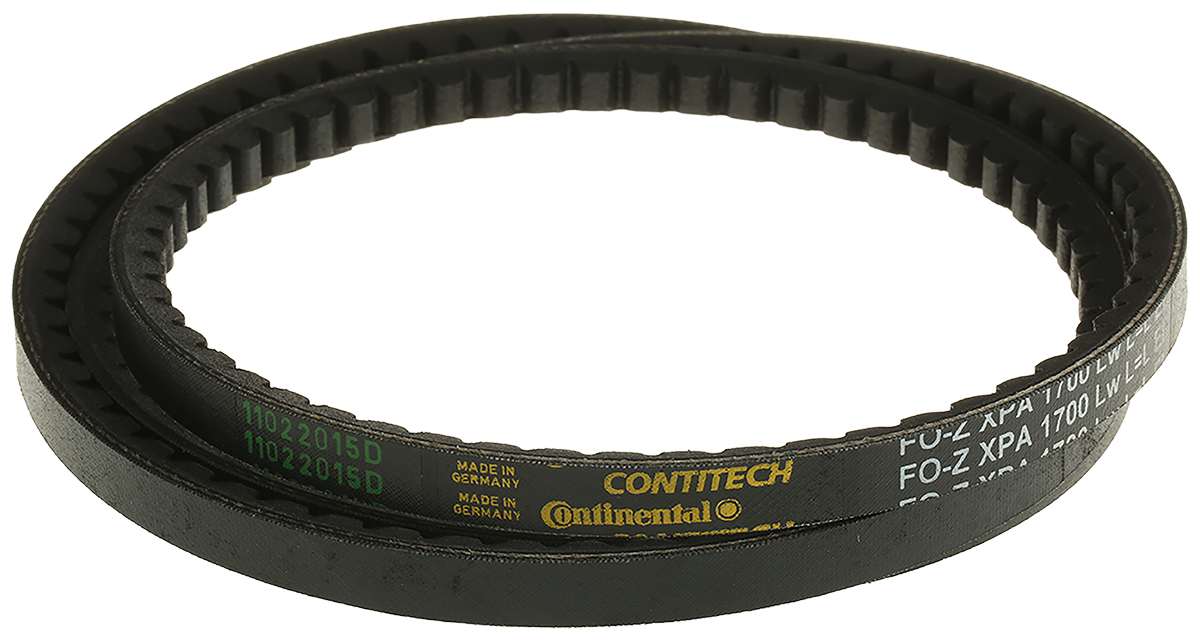 Contitech Drive Belt, belt section XPA, 1700mm Length