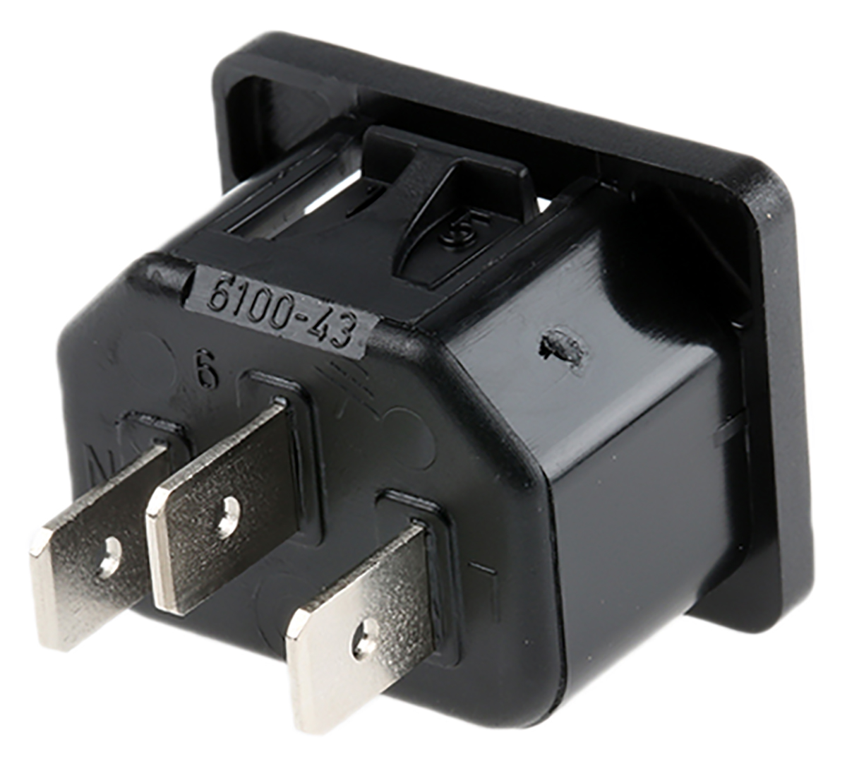 Schurter C14 Snap-In IEC Connector Male, 10A, 250 V
