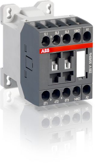 ABB 1SBL10 Contactor, 110 V ac Coil, 3-Pole, 9 A, 4 kW, 4NO
