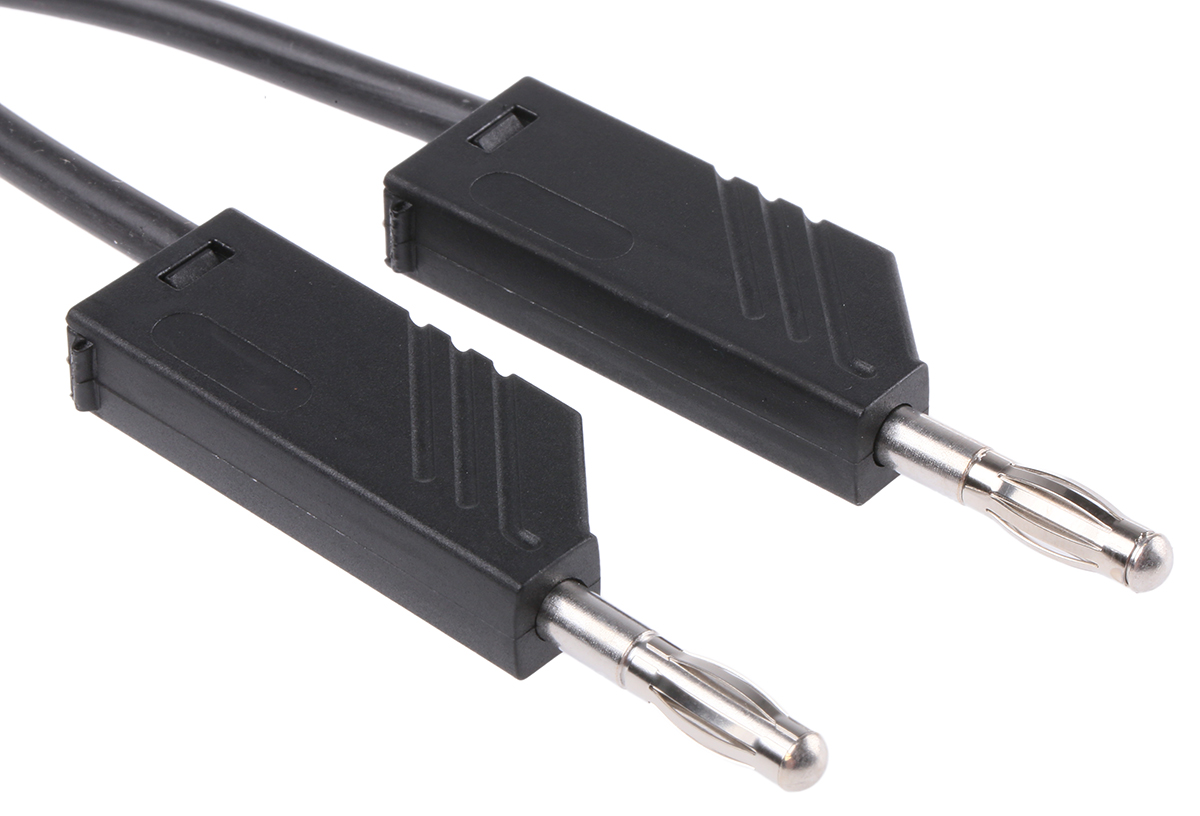 Hirschmann Test & Measurement Test lead, 16A, 60V dc, Black, 1m Lead Length