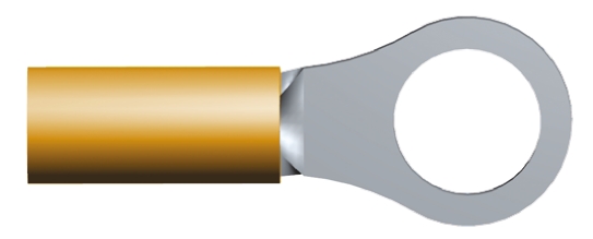 TE Connectivity, DG STRATO-THERM Insulated Ring Terminal, M5 Stud Size, 0.26mm² to 1.65mm² Wire Size, Orange