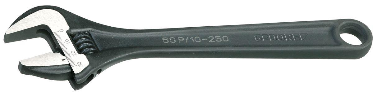 Gedore Adjustable Spanner, 205 mm Overall, 25mm Jaw Capacity, Metal Handle