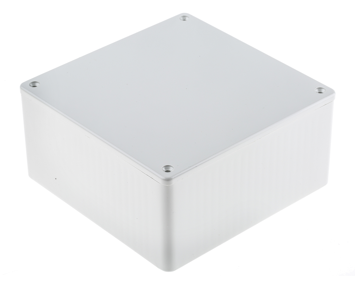 Hammond 1591 Series Grey Flame Retardant ABS Enclosure, IP54, Grey Lid, 120 x 120 x 59mm