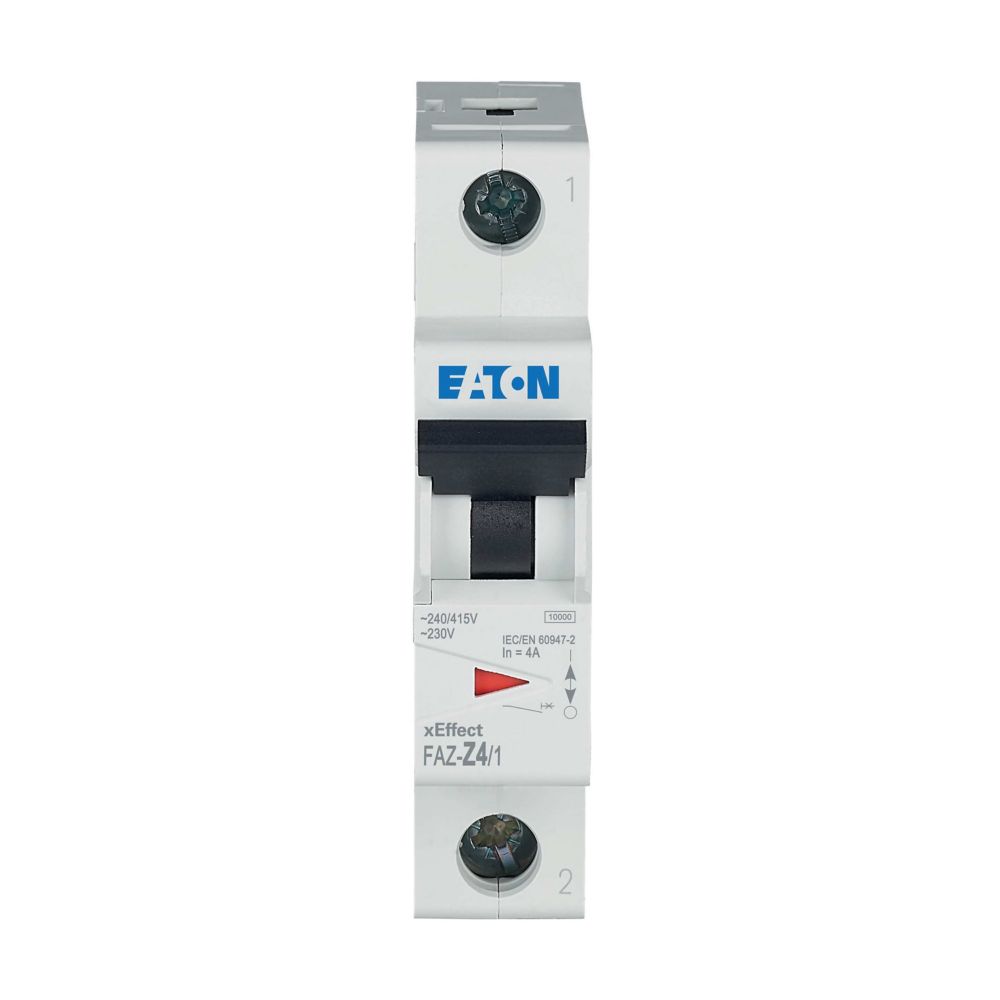 Eaton xEffect FAZ MCB, 1P, 4A, Type Z, 230V AC, 96V DC, 10 kA Breaking Capacity