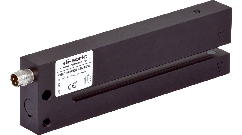 Di-Soric Label Sensor 5 mm, LED 3-Pin Connector, NO/NC, 35 mA, 10 → 35 V, IP67