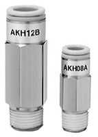 SMC AKH Non Return Valve, 4mm Tube Inlet, M5 x 0.8 Male Outlet, -100 kPa → 1 MPa