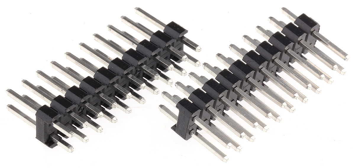 HARWIN M20 Series Straight Through Hole Pin Header, 20 Contact(s), 2.54 mm Pitch, 2 Row, Unshrouded