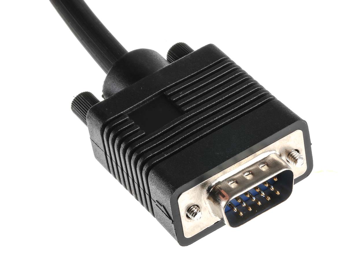 RS PRO Male VGA to Male VGA Cable, 15m Black