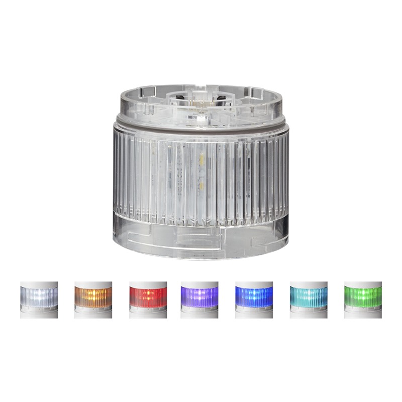 Patlite LR6 Series Clear Light Module for Use with Signal Tower, LED Bulb, DC, IP65