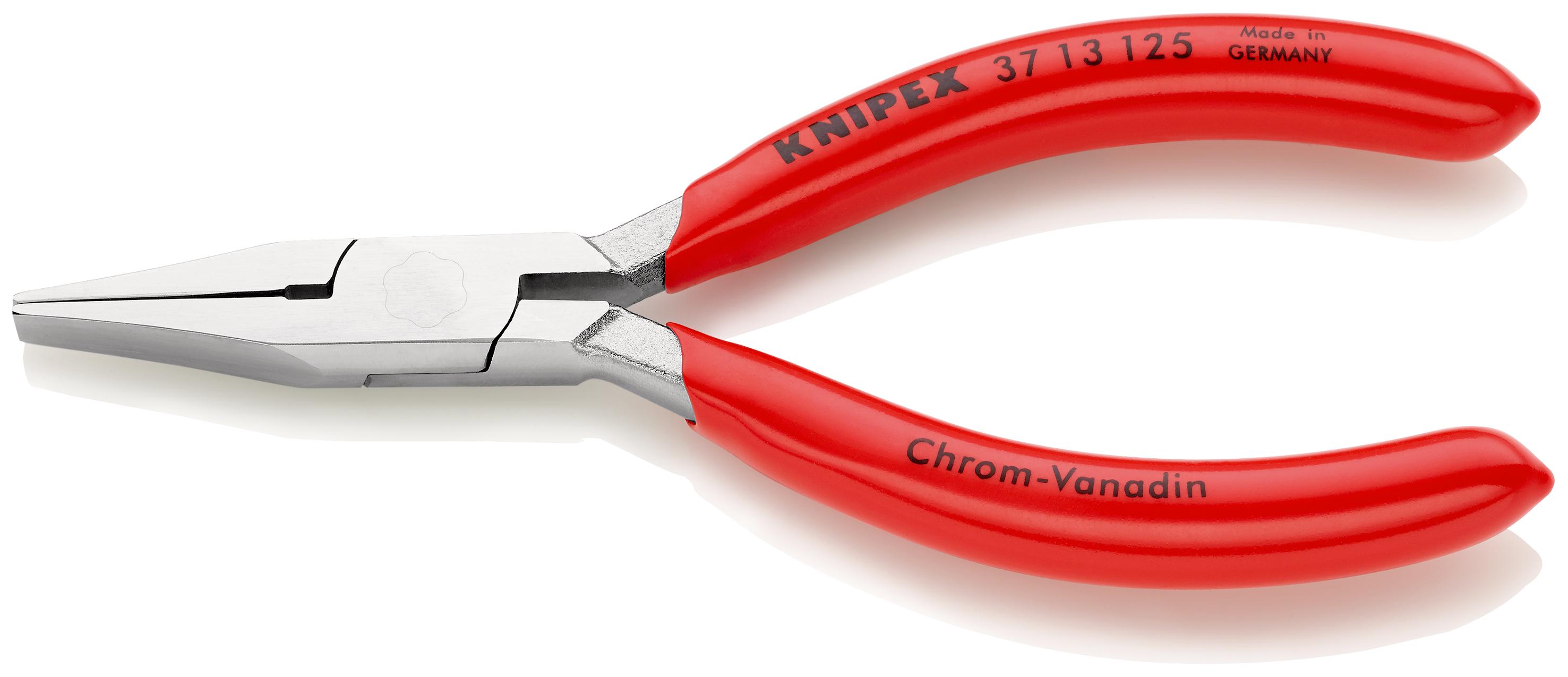 Knipex Nose pliers, 130 mm Overall, Flat, Straight Tip, 27mm Jaw