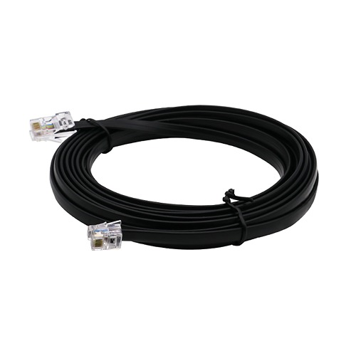 RS PRO Male RJ12 to Male RJ45 6 Core 28 AWG Telephone Cable, 6, Black Sheath, 2m