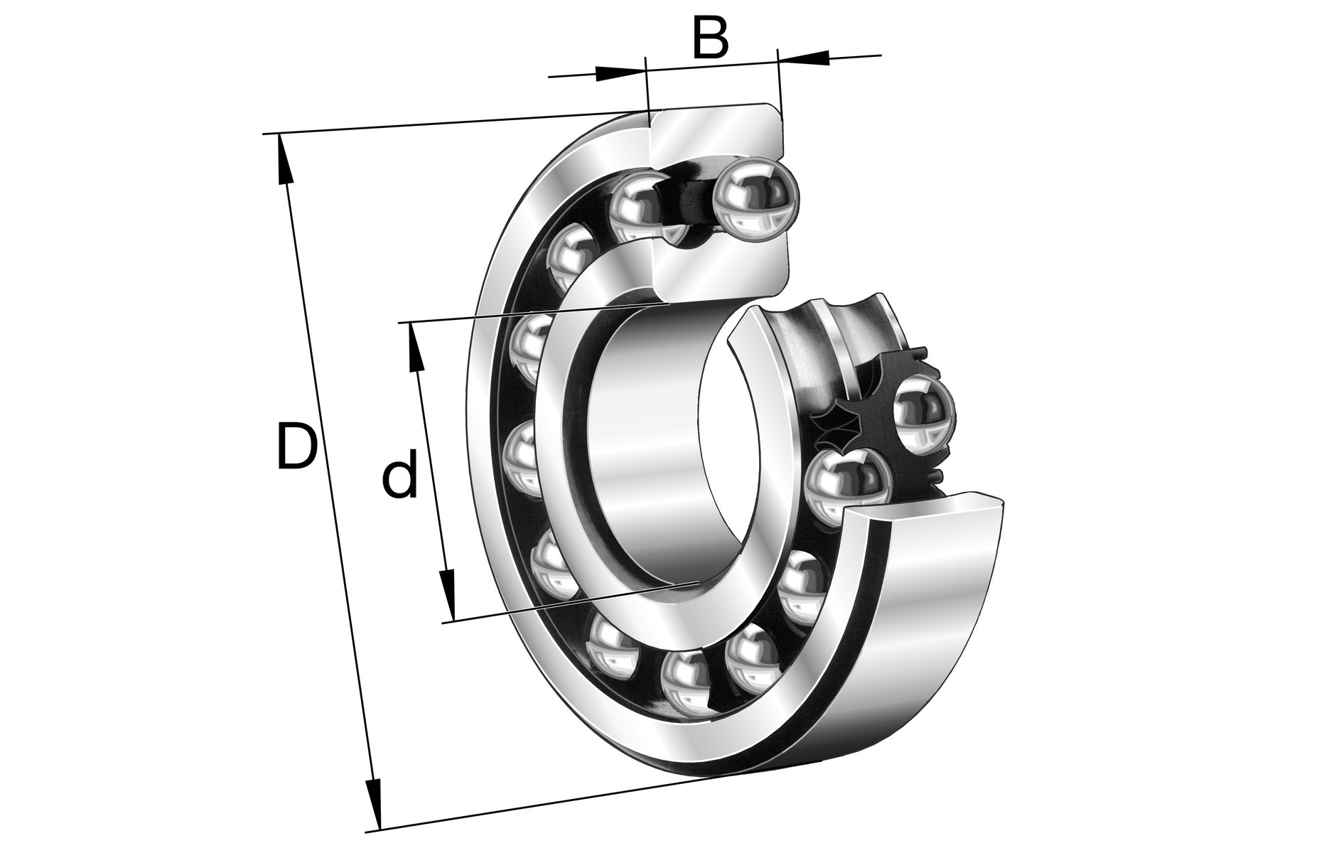 FAG 2212-K-TVH-C3 60 mm ID Self-Aligning Ball Bearing -, 110 mm OD
