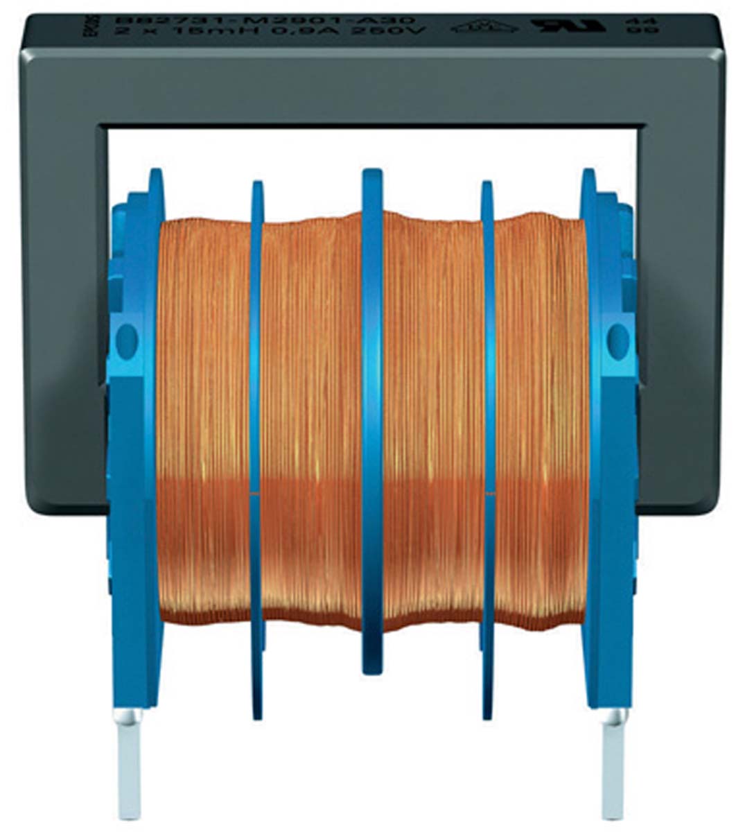 EPCOS 47 mH -30 → +50% Ferrite Power Line Choke, Max SRF:10kHz, 500mA Idc, 2Ω Rdc 250 V ac, B82731M