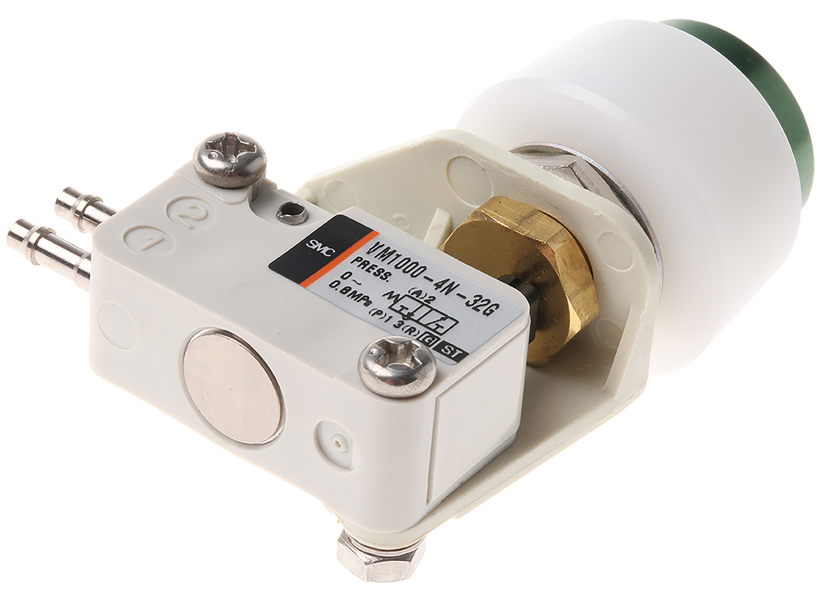 SMC Push Button 3/2 Pneumatic Manual Control Valve VM1000 Series, 2.5mm, III B