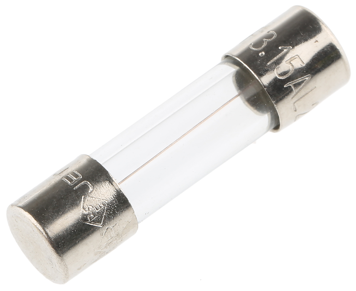 Schurter 3.15A F Glass Cartridge Fuse, 5 x 20mm