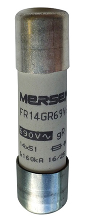Mersen 12A FF Cartridge Fuse, 14 x 51mm