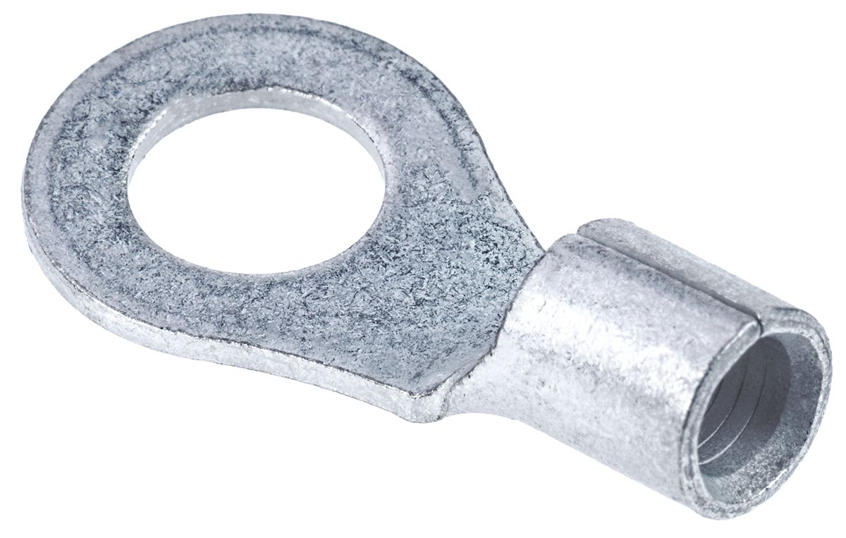 TE Connectivity, SOLISTRAND Uninsulated Crimp Ring Terminal, M8 Stud Size, 6.6mm² to 10.5mm² Wire Size