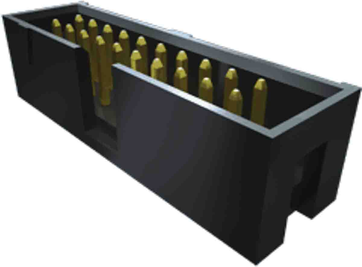 Samtec TST Series Right Angle Through Hole PCB Header, 10 Contact(s), 2.54 mm Pitch, 2 Row, Shrouded